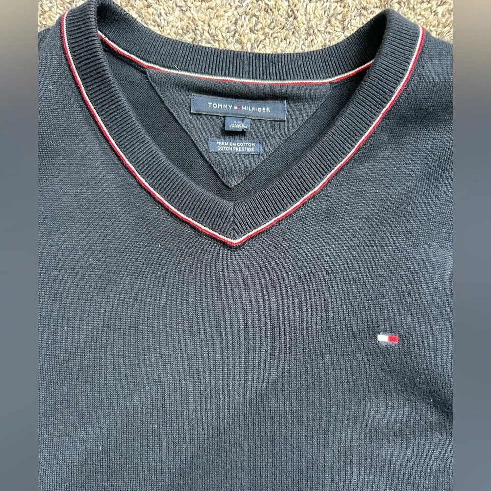 Tommy Hilfiger Men’s Premium Cotton Navy Blue Sweater Vest size Large
